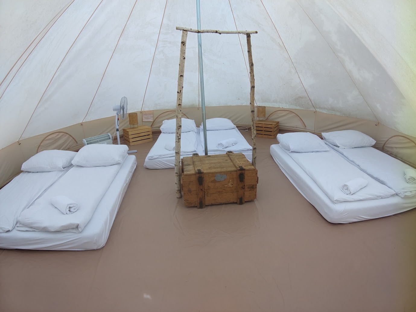Accommodation tent at Siedlisko Polanka